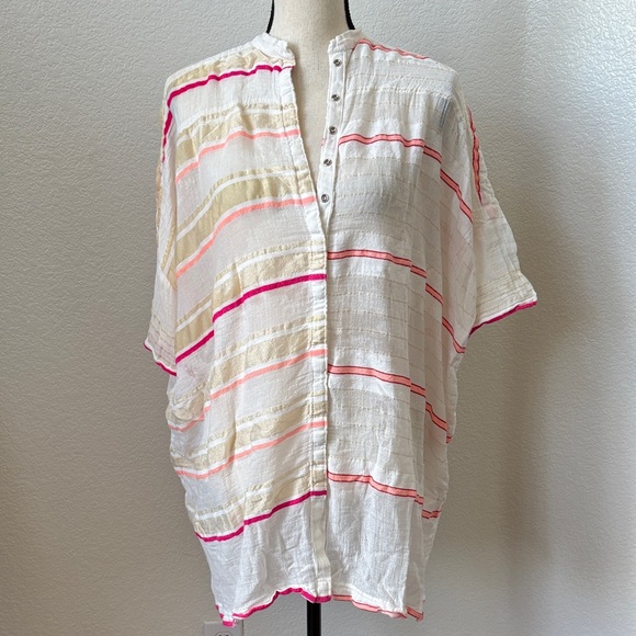 LemLem Tunic Top Coverup Mini Dress Handmade in Ethiopia Size Medium - Picture 1 of 7
